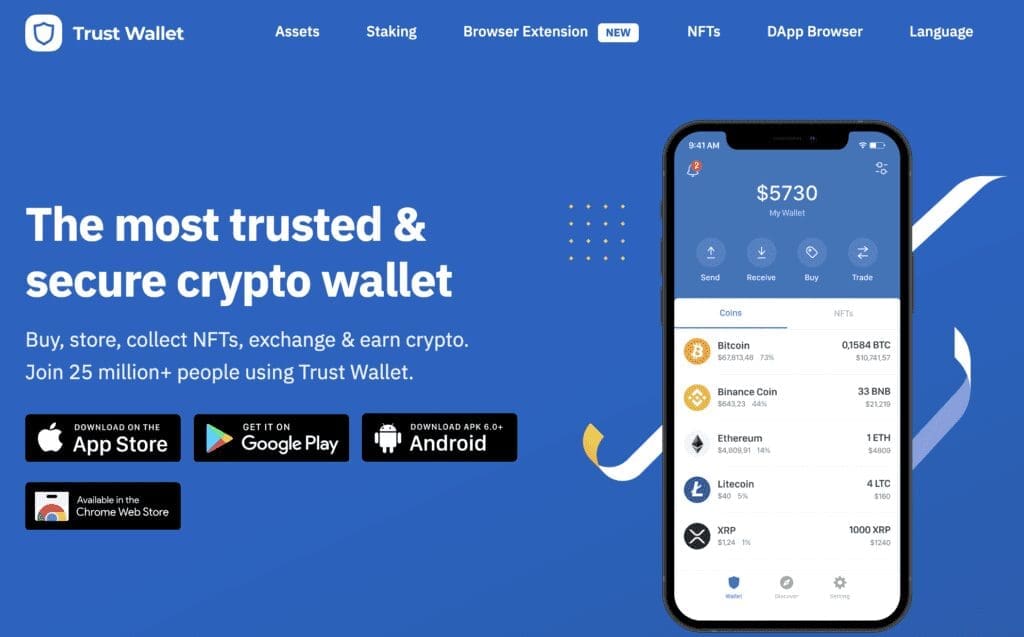 trustwallet - best nft wallet