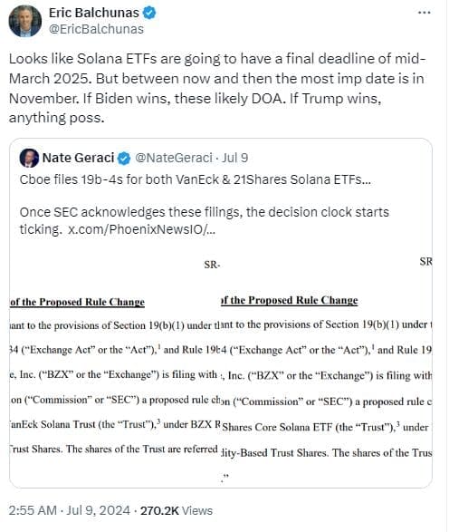 Solana ETF Approval Deadline Expected by Mid-March 2025